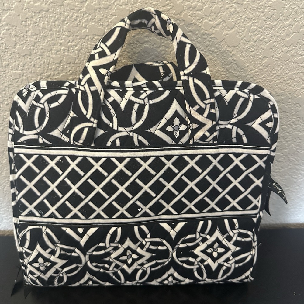 VERA BRADLEY‎ travel organizer hanging Black White Concerto Zippered compartment